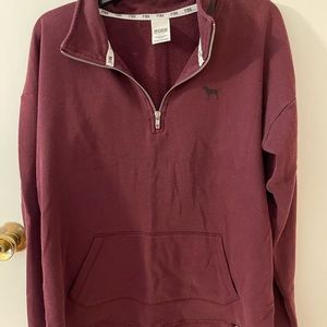 PINK raw hem pullover